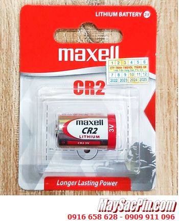 Pin Maxell CR2 /CR15H270, Pin 3v lithium Maxell CR2 CR15H270 chính hãng (Loại vỉ Giấy 1viên)